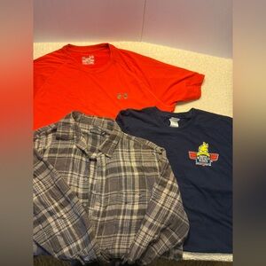 Men’s XL Bundle. Under Armour. Tshirts, Flannel bundle.